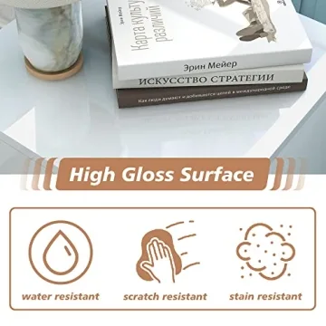 TaoHFE White Nightstand Set of 2 Bedroom Nightstand Modern Dresser and Nightstand Set 2 White Nightstand with Drawers Night Stand for Bed Room with Rubber Wood Leg