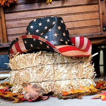 grinderPUNCH Western Outback Cowboy Hat Men's Women's Style Classic Straw Western Cowgirl Hat