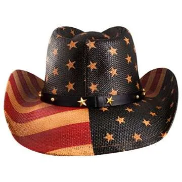 grinderPUNCH Western Outback Cowboy Hat Men's Women's Style Classic Straw Western Cowgirl Hat