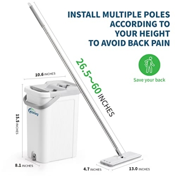 oshang Mop and Bucket Set for Effortless Floor Cleaning