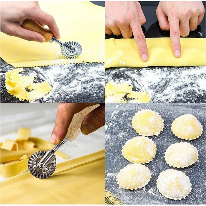 Pastry Wheel Cutter & Ravioli Crimper for Home
