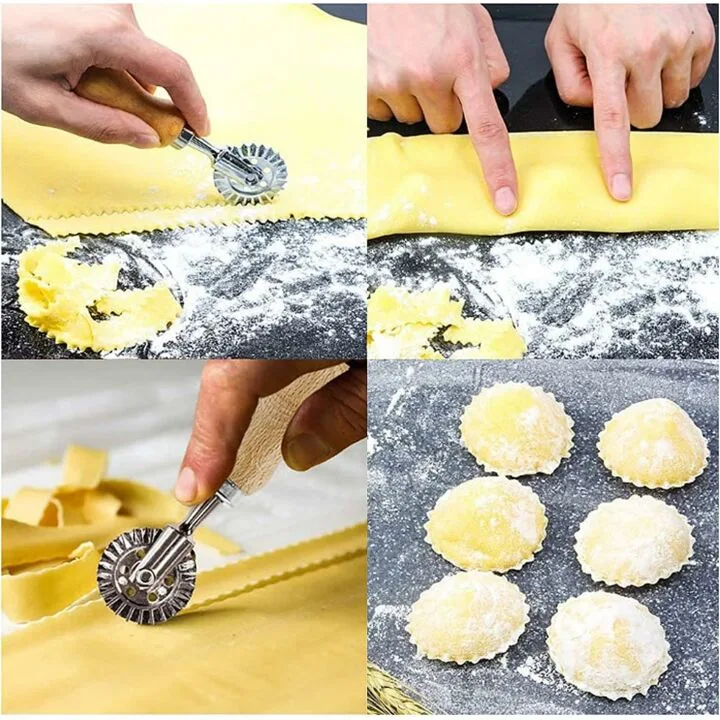 Pastry Wheel Cutter & Ravioli Crimper for Home