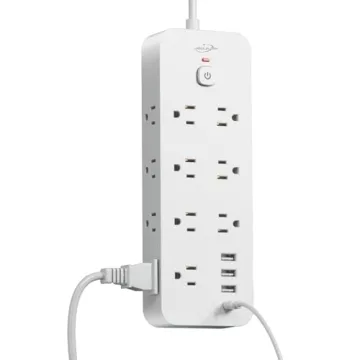 Surge Protector Power Strip with USB Ports, 14 AC Outlets with 4 USB Ports (1 USB C), 5 Feet Extensi...