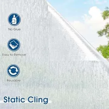 rabbitgoo Decorative Window Privacy Film for Home Decor