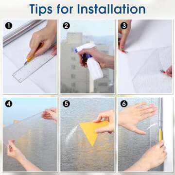 rabbitgoo Decorative Window Privacy Film for Home Decor