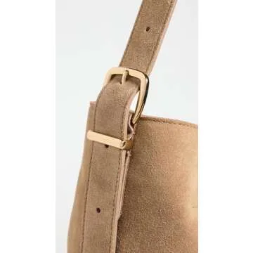 Madewell Women's Essentials Bucket Tote, Tawny Khaki, Tan, One Size