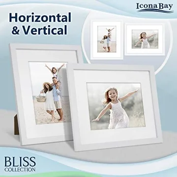 Icona Bay 8x10 White Picture Frame - Stylish and Versatile