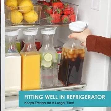 50 Oz Clear Plastic Pitcher 8 PACK - Hand Wash Only