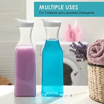 50 Oz Clear Plastic Pitcher 8 PACK - Hand Wash Only