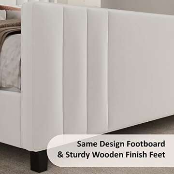 Albott Queen Size Velvet Platform Bed Frame - Stylish & Comfortable