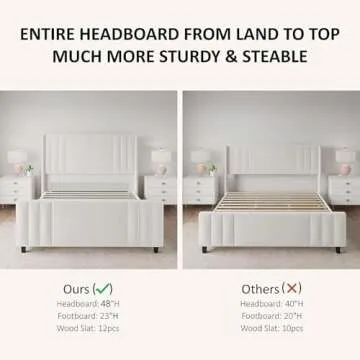 Albott Queen Size Velvet Platform Bed Frame - Stylish & Comfortable