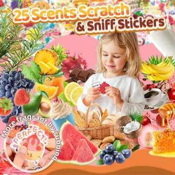 300PCS Scratch and Sniff Stickers for Kids' Rewards and Crafts