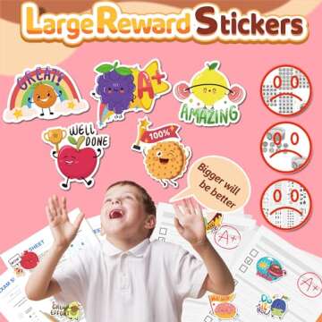 300PCS Scratch and Sniff Stickers for Kids' Rewards and Crafts