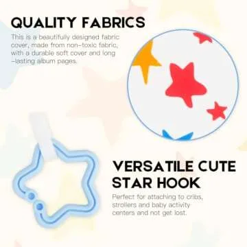 Baby's My First Photo Album for Baby Holds 21 4x6 Photos, Baby Photo Album Soft Cloth Family Book, My First Family Album for 4x6 Baby Shower Kids Toddlers Family Pictures, Toddler Photo Album (White)