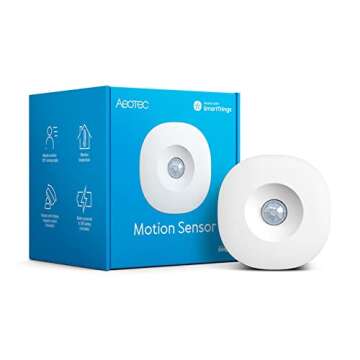 Aeotec SmartThings Motion Sensor, Zigbee, Magnetic Mounting, Works with Smart Home Hub and Compatible Zigbee Hubs