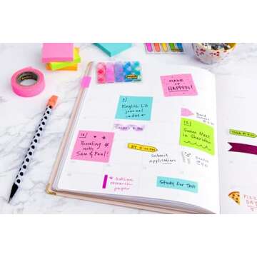 Post-it Notes Cube, 3 Sticky Pads, 400 Sheets, Assorted Colors