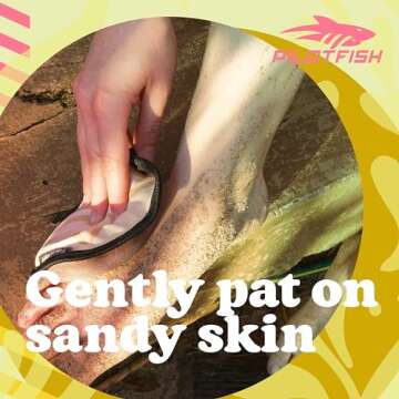 Pilotfish Beach Essentials Sand Remover Bag, Gentle Skin-Friendly Formula with 7 Natural Ingredients + Lavender Essential Oil, Talc-Free Sand Removal Beach Accessories, Must Haves, Gifts for Women