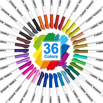 Lelix Fabric Markers – 36 Vibrant Colors for Creativity
