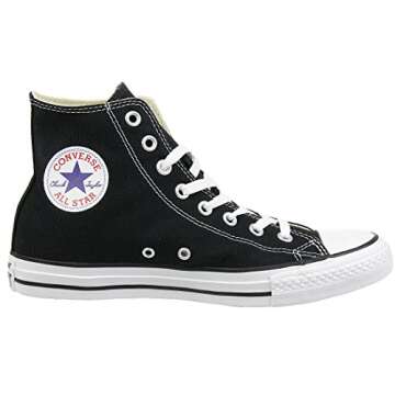 Converse Clothing & Apparel Chuck Taylor All Star Canvas High Top Sneaker, Black/White, 12 Women/10 Men