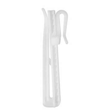 Ailejia 30 Pcs Plastic Adjustable Hooks - Depth Pleat Drapery Hooks for Window, Door and Shower Curtains (White)