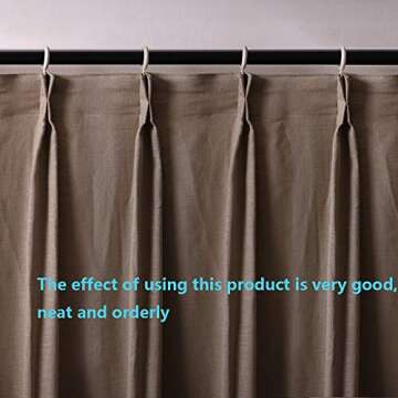 Ailejia 30 Pcs Plastic Adjustable Hooks - Depth Pleat Drapery Hooks for Window, Door and Shower Curtains (White)