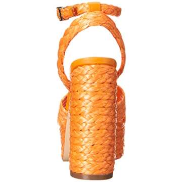 Nine West Women's HADYN3 Heeled Sandal, Orange, 6