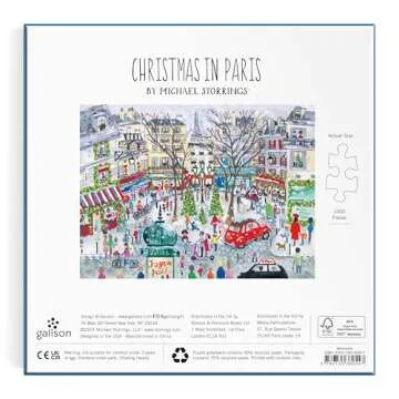 Galison Christmas in Paris 1000 Piece Jigsaw Puzzle