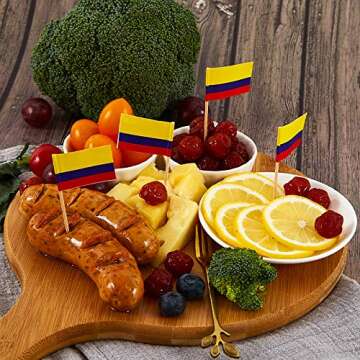Colombian Toothpick Flags for Parties & Celebrations
