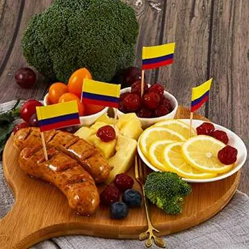 Colombian Toothpick Flags for Parties & Celebrations