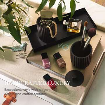 Elegant Matte Black Bathroom Accessory Set for Home