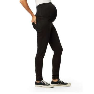 Levi Strauss Signature Gold Women's Maternity Skinny Jeans, Noir-Waterless, Small