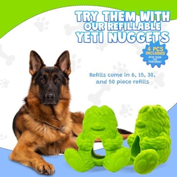 Yeti Puff and Play Dog Toy - Interactive Chew Dispenser