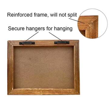 Mokof Laundry Room Decor Wash Fold Dry Repeat Mini Signs Set of 4, Farmhouse Laundry Room Decorative Sign Framed wood Wall Art, Laundry Shelf Decor, 6'' x 8'' (Brown Frame)