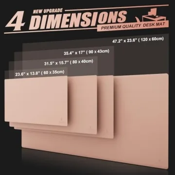 K KNODEL Large Desk Mat, Office Desk Pad, Computer Desk Mat, Laptop Mat for Desk, Desk Protecor Mat, Desktop Mat, Desk Writing Pad, Desk Blotter Pad, Desk Cover Mat (31.5"x15.7", Pink)