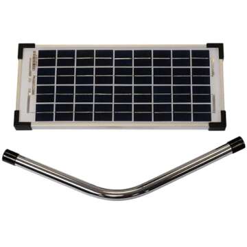 Ghost Controls Solar Panel Premium 10 Watt Monocrystalline Panel for Automatic Gate Opener Systems, ...