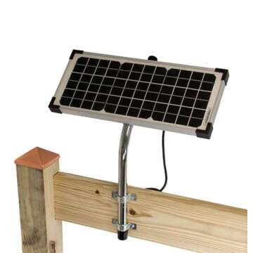 Ghost Controls Solar Panel Premium 10 Watt Monocrystalline Panel for Automatic Gate Opener Systems, Model AXDP