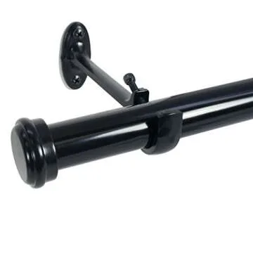Adjustable Decopolitan 7/8-Inch End Cap Curtain Rod Set for Stylish Decor