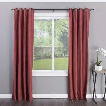 Decopolitan 7/8-Inch Curtain Rod Set Adjustable Black Espresso