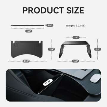 YONZEE Car Laptop Desk for Tesla Model Y & Model 3
