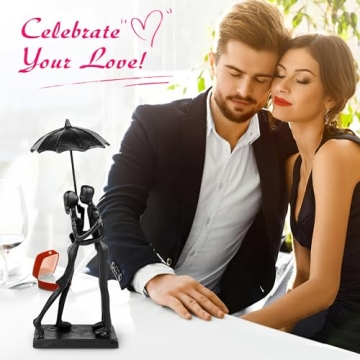 Romantic Kissing Couple Sculpture for Anniversary Gifts