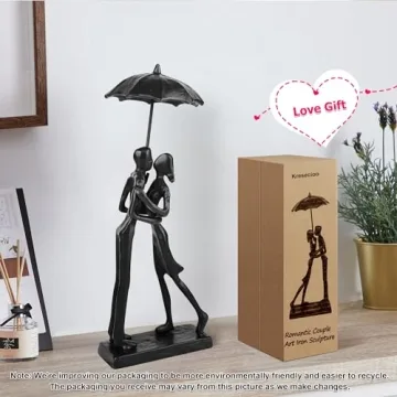 Romantic Kissing Couple Sculpture for Anniversary Gifts