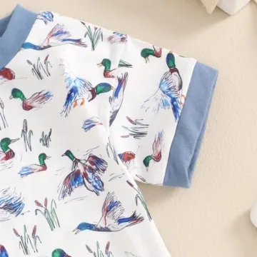 Mallard Duck Baby Romper for 0-3 Months - Soft Cotton