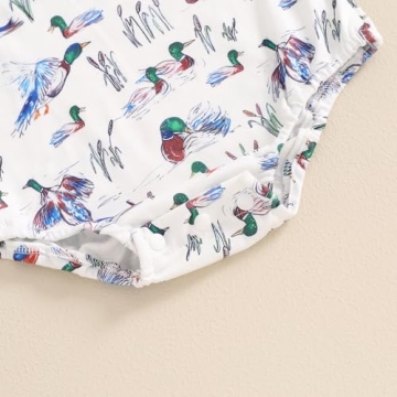 Mallard Duck Baby Romper for 0-3 Months - Soft Cotton