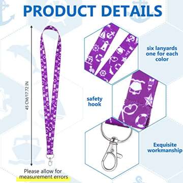 Tudomro 6 Pack Cruise Lanyard with ID Holder - Essential Travel Accessory