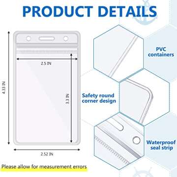 Tudomro 6 Pack Cruise Lanyard with Waterproof ID Holders