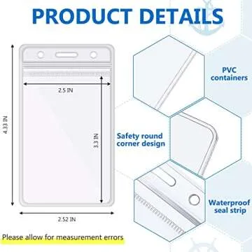 Tudomro 6 Pack Cruise Lanyard with Waterproof ID Holders