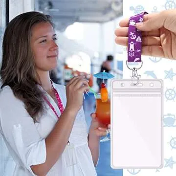 Tudomro 6 Pack Cruise Lanyard with Waterproof ID Holders