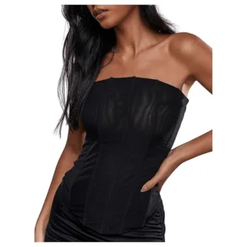 Shop SHENHE Vintage Strapless Corset Top for Women