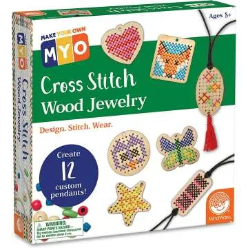MindWare Cross Stitch DIY Craft Kit for Teens
