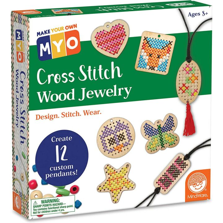 MindWare Cross Stitch DIY Craft Kit for Teens